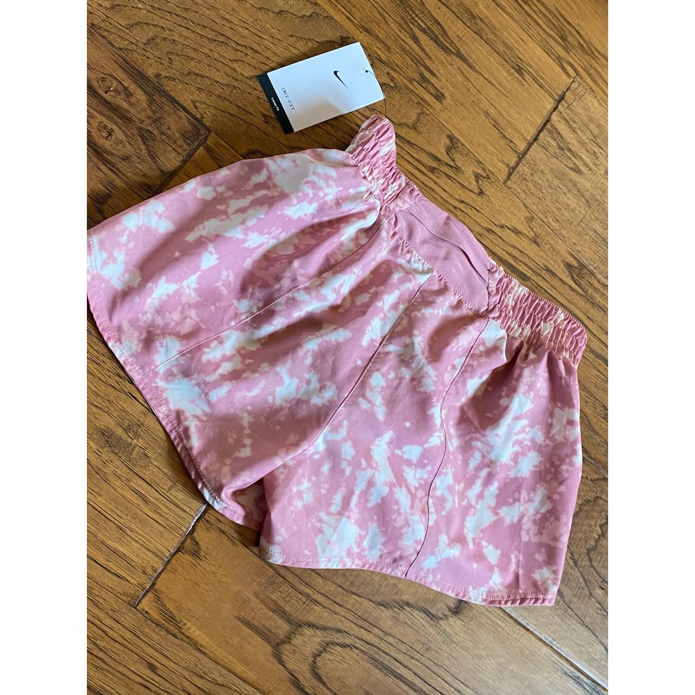 Nike Womens Dri-FIT Tie Dye Running Shorts Pink‎ White Loose Fit Size XS NWT - Picture 7 of 8
